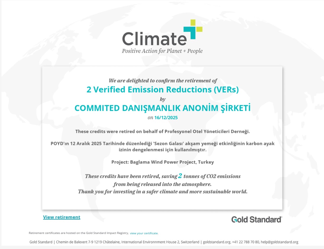 POYD Sezon Galası’nın Karbon Ayak İzi Yenilenebilir Enerjiyle Dengelendi