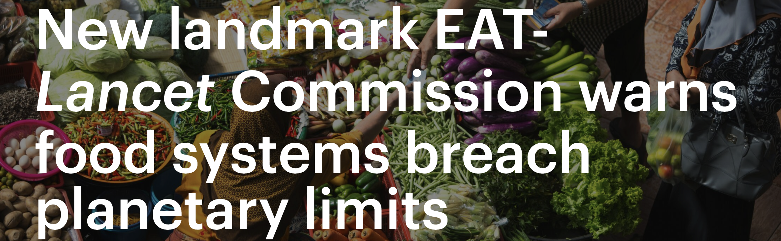 New landmark EAT-Lancet Commission warns food systems breach planetary limits - EAT
